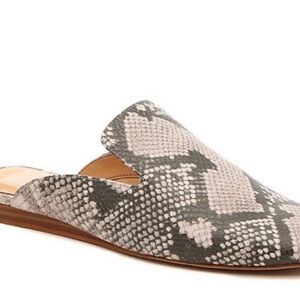 Dolce Vita Black and Gray Mules with Snakeskin Pattern